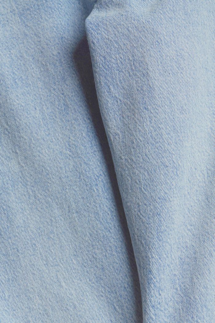 Cropped jeans van een katoenmix, BLUE LIGHT WASHED, detail image number 4