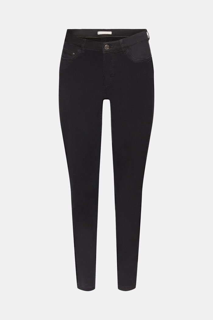 Mid-rise skinny fit broek, BLACK, detail image number 7