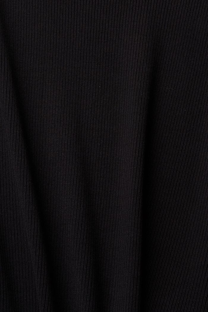Geribde trui, LENZING™ ECOVERO™, BLACK, detail image number 1