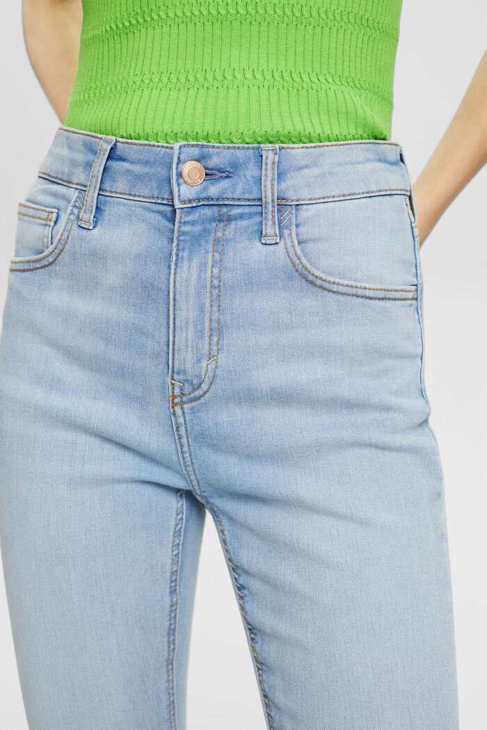 Hoge skinny jeans, BLUE BLEACHED, detail image number 4