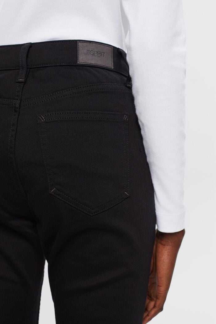 Skinny jeans die niet verbleekt, elastisch katoen, BLACK RINSE, detail image number 4