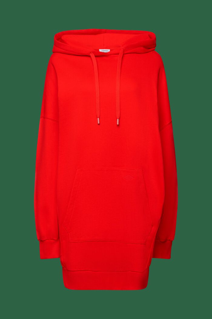 Oversized sweaterjurk met hoodie, RED, detail image number 6