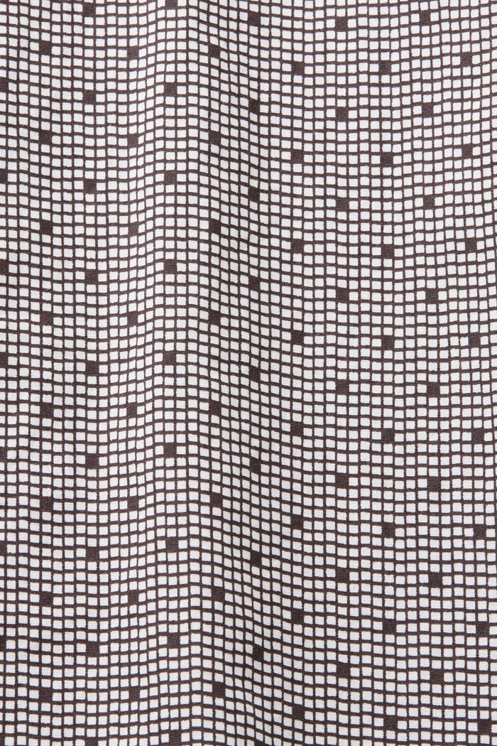 Buttondown-overhemd met motief, 100% katoen, DARK BROWN, detail image number 4