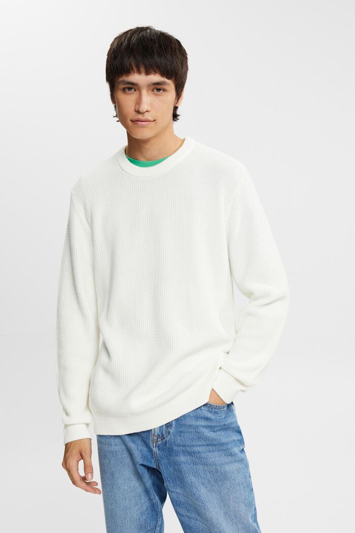 Sweatshirt van 100% katoen, OFF WHITE, detail image number 0