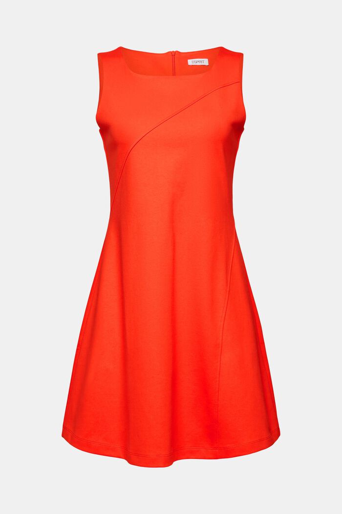Mouwloze punto mini-jurk, RED, detail image number 7