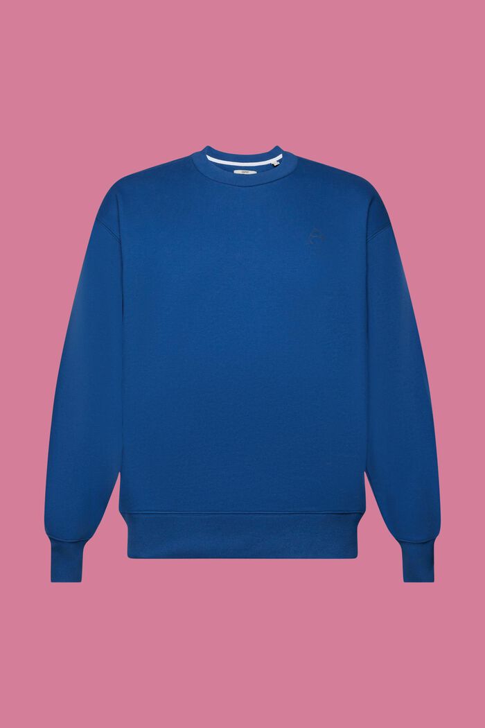 Sweatshirt met een kleine dolfijnenprint, BRIGHT BLUE, detail image number 6