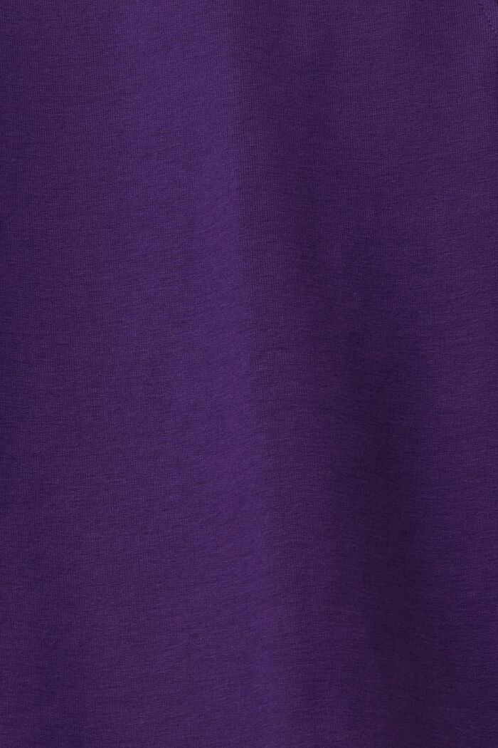 Sweat-shirt à col droit muni d’un cordon de serrage, DARK PURPLE, detail image number 5