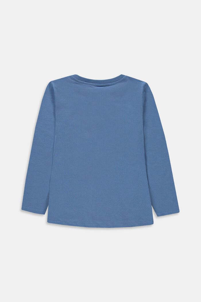 T-shirt à manches longues et poche-poitrine, 100 % coton, LIGHT BLUE, detail image number 1