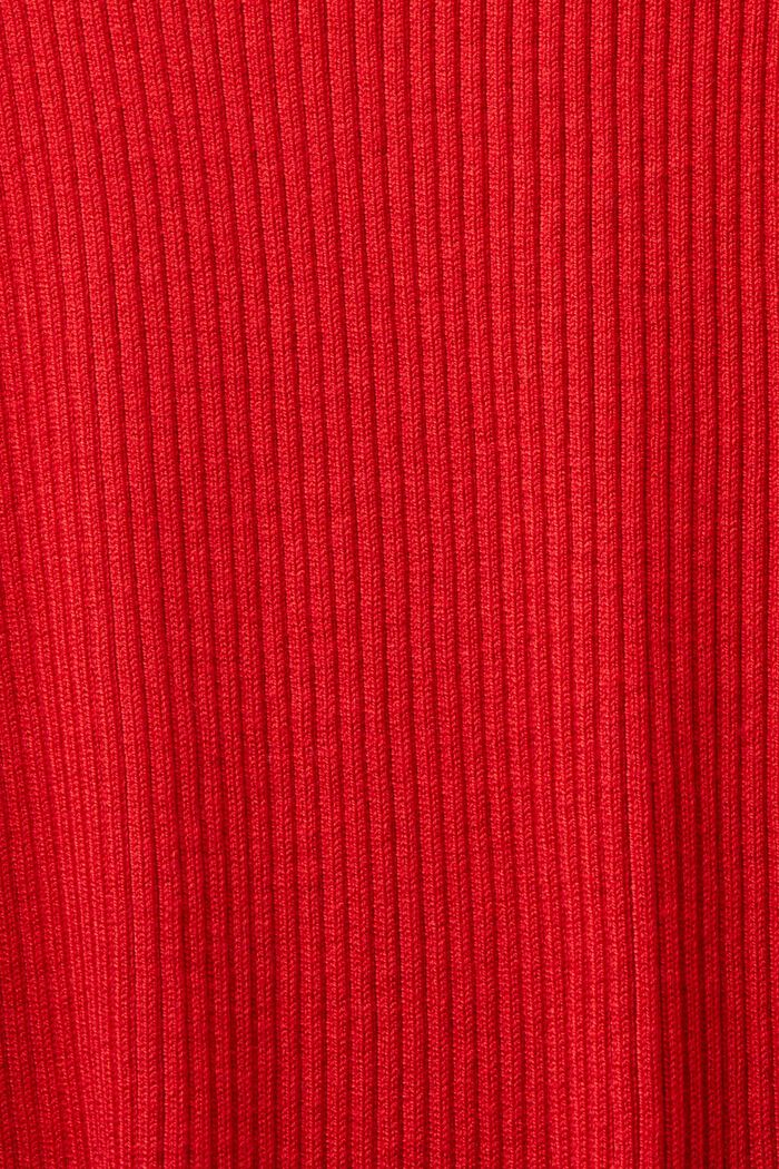 Cardigan en maille côtelée, RED, detail image number 4