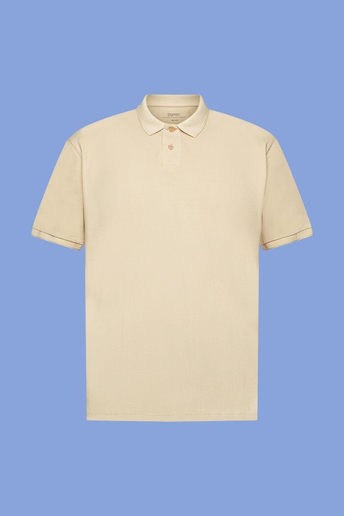Poloshirt van jersey, SAND, detail image number 6