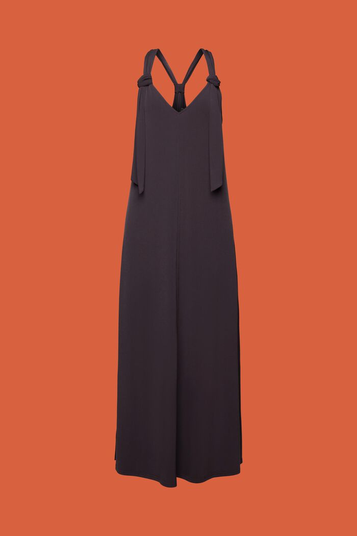 Maxi-jurk met striksluiting, ANTHRACITE, detail image number 6