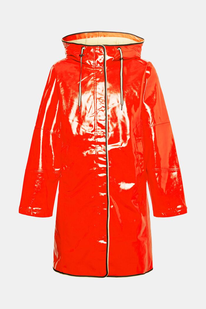 Manteau en similicuir verni, RED, overview