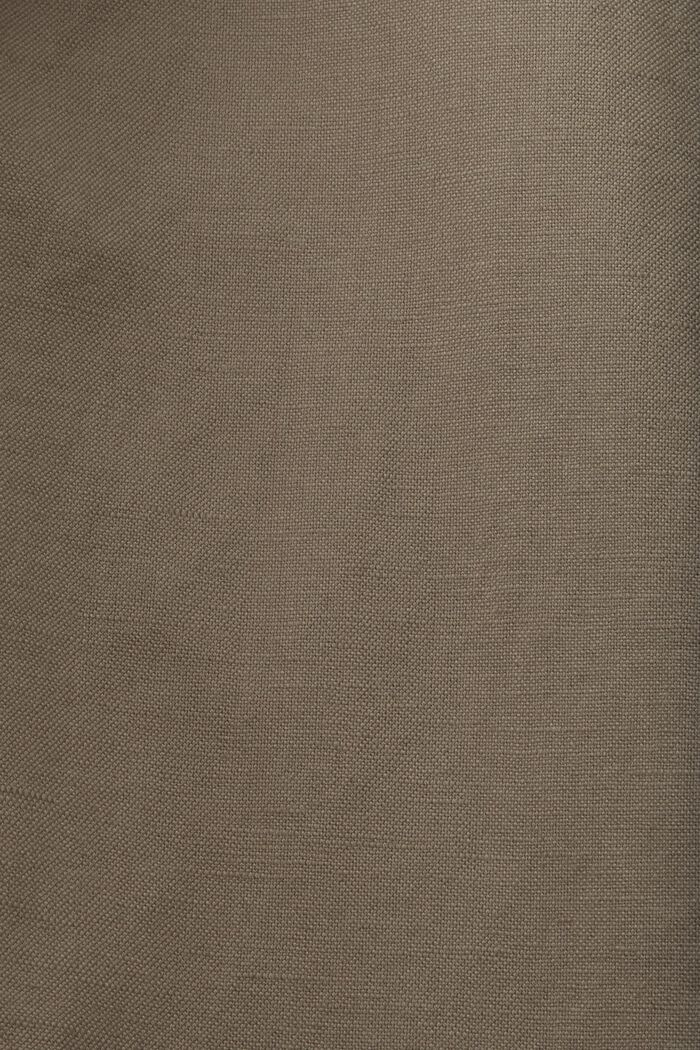 Pantalon en mélange de coton et de lin, DUSTY GREEN, detail image number 7