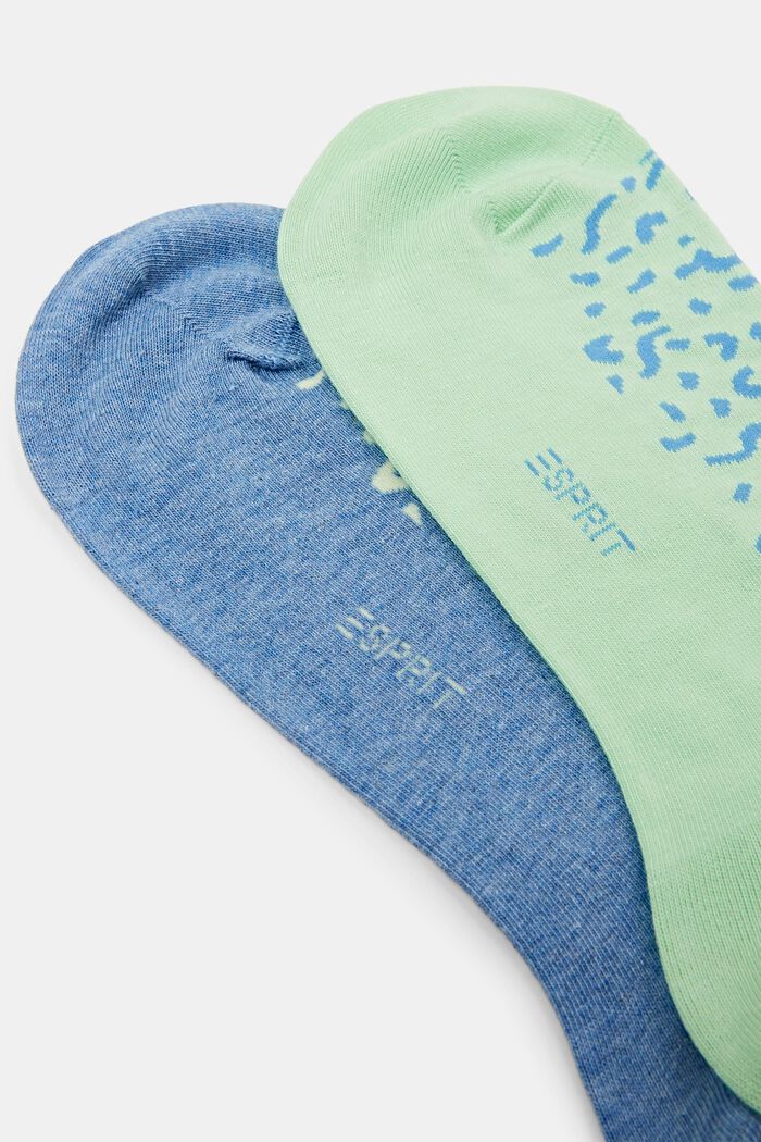 2 paar katoenen sokken met print, JEANS/MINT, detail image number 2