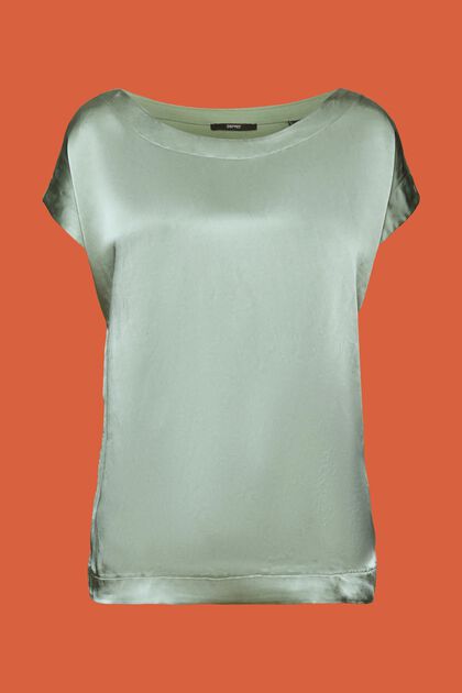 T-shirt van een materiaalmix, LENZING™ ECOVERO™