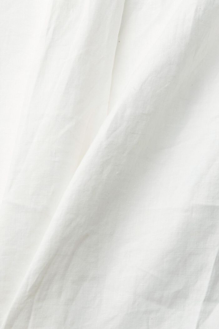 Blouse van 100% linnen, WHITE, detail image number 4