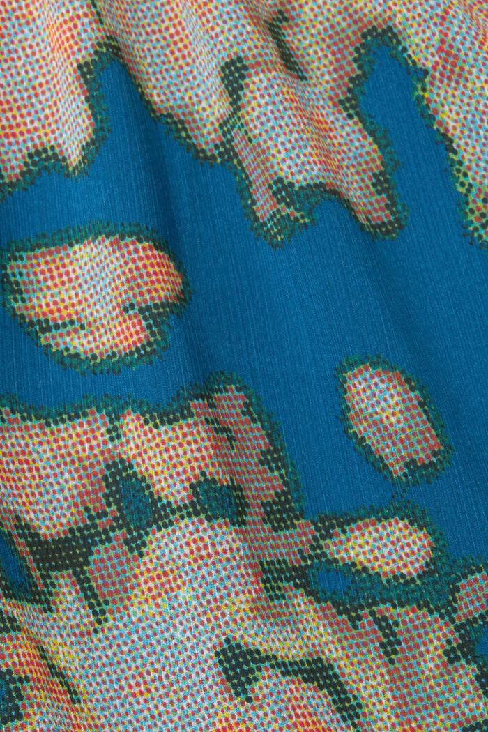 Robe en mousseline à motif, TEAL BLUE, detail image number 5