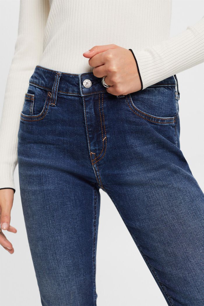 Slim fit jeans met middelhoge taille, BLUE DARK WASHED, detail image number 1