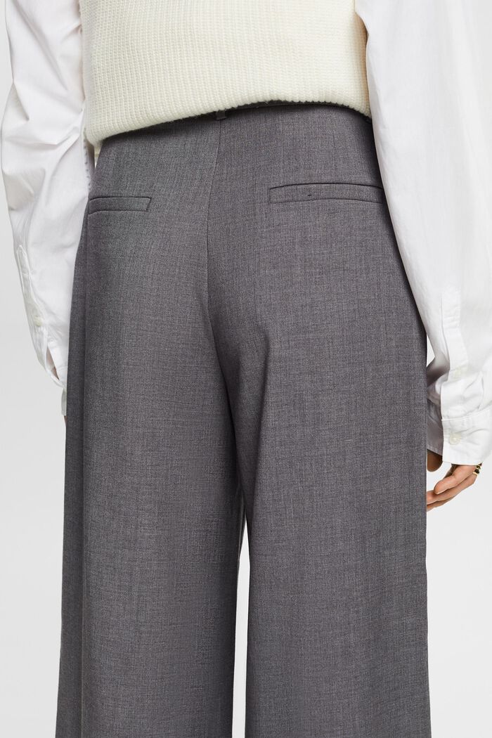 Pantalon plissé à taille haute à jambes larges, MEDIUM GREY, detail image number 2