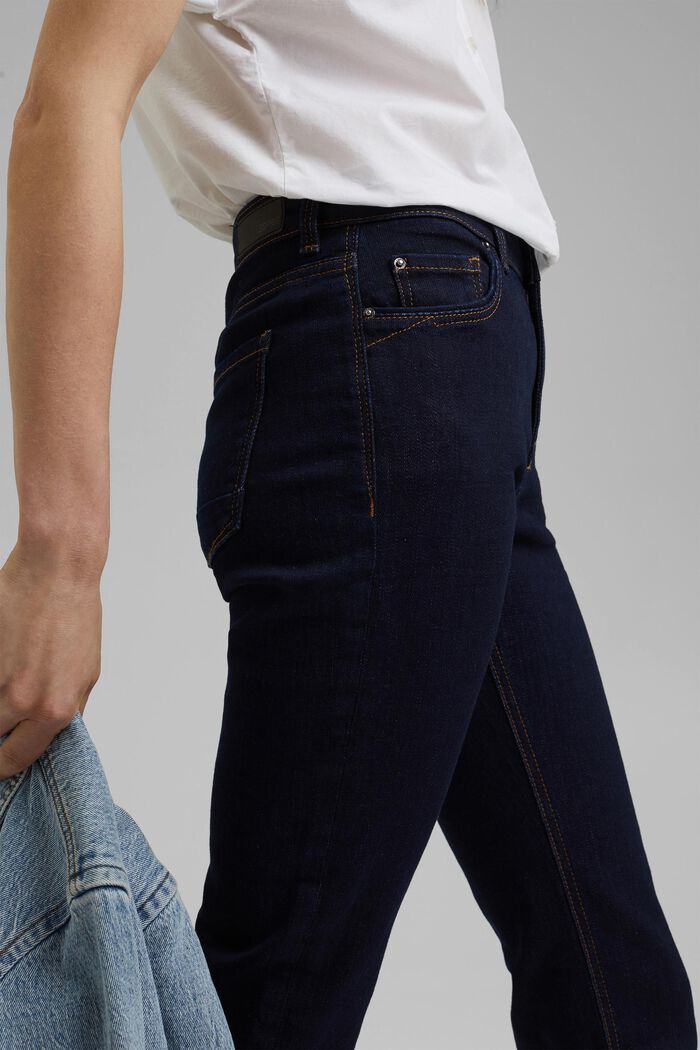 Jeans met veel stretch en biologisch katoen, BLUE RINSE, detail image number 2