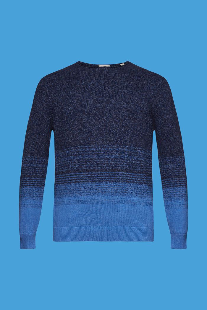 Katoenen trui met kleurverloop, NAVY, detail image number 6