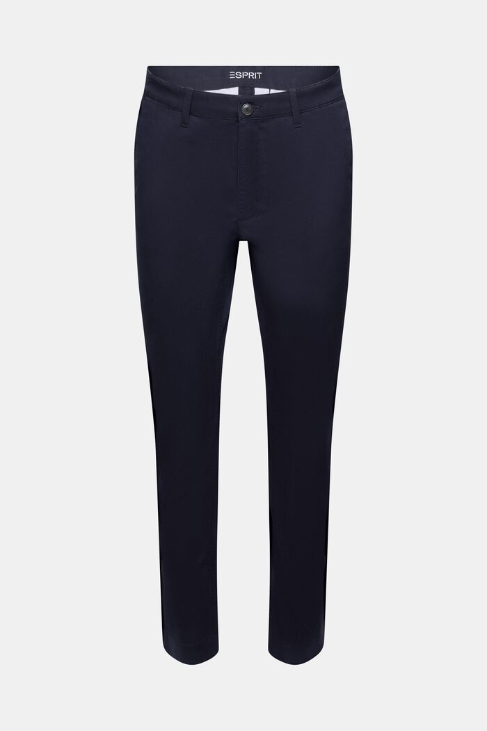 Pantalon chino slim en twill de coton, NAVY, detail image number 6