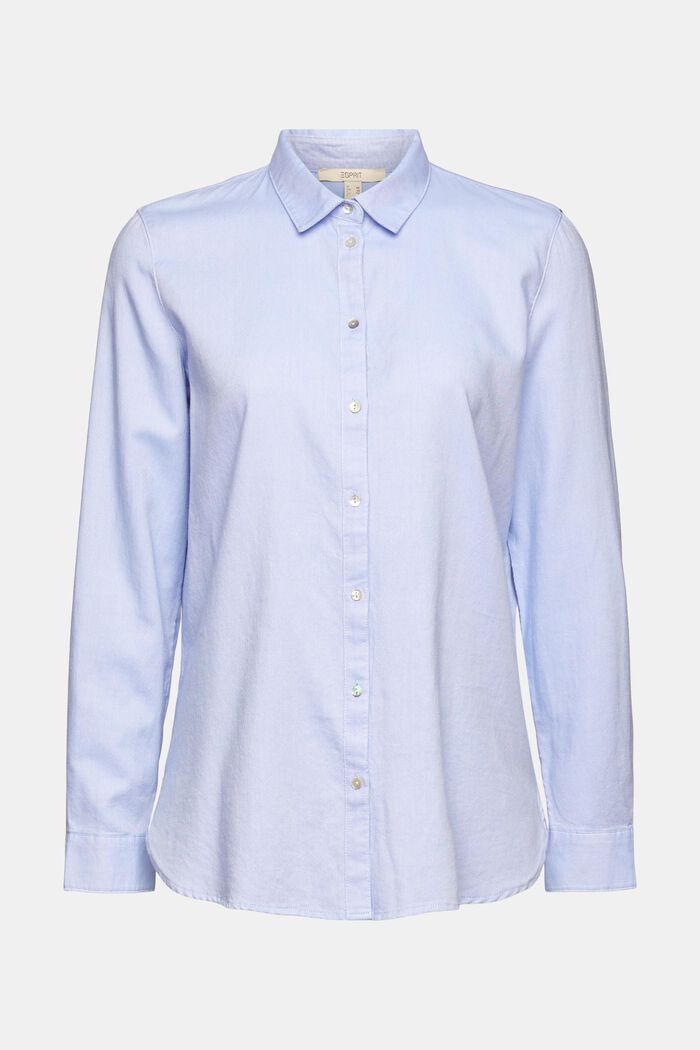 Overhemdblouse van 100% katoen, LIGHT BLUE, detail image number 2