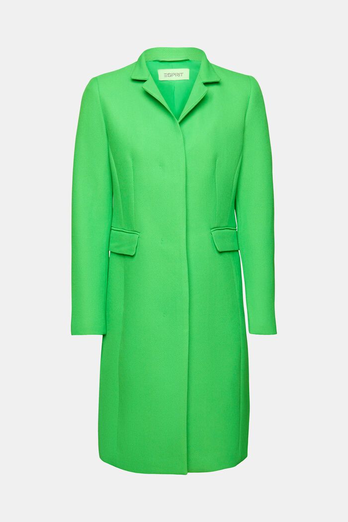 Manteau à col à revers inversé, GREEN, detail image number 7