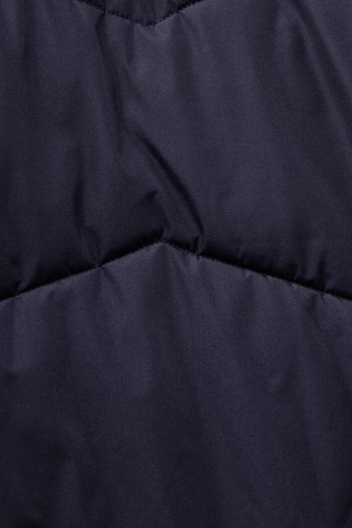 Doudoune longue matelassée à capuche, NAVY, detail image number 5