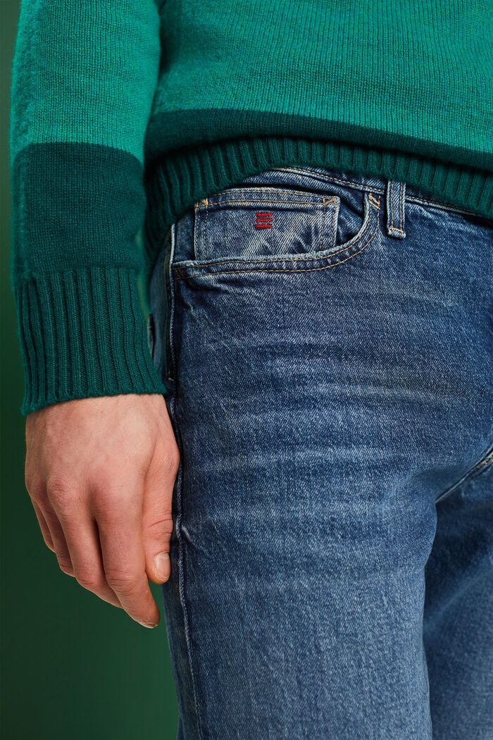 Rechtlijnige jeans met middelhoge taille, BLUE MEDIUM WASHED, detail image number 2