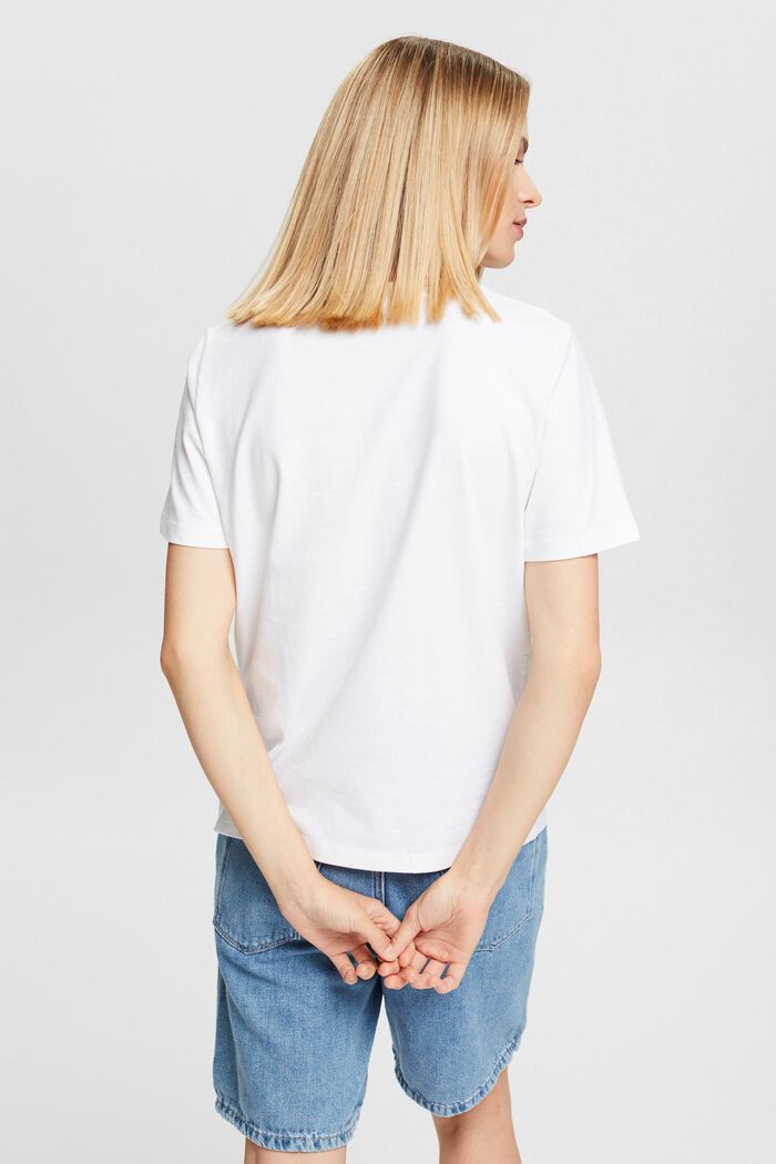 Effen T-shirt, WHITE, detail image number 3