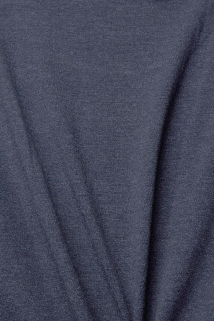 T-shirt met borstzak, van een katoenmix, NAVY, detail image number 3