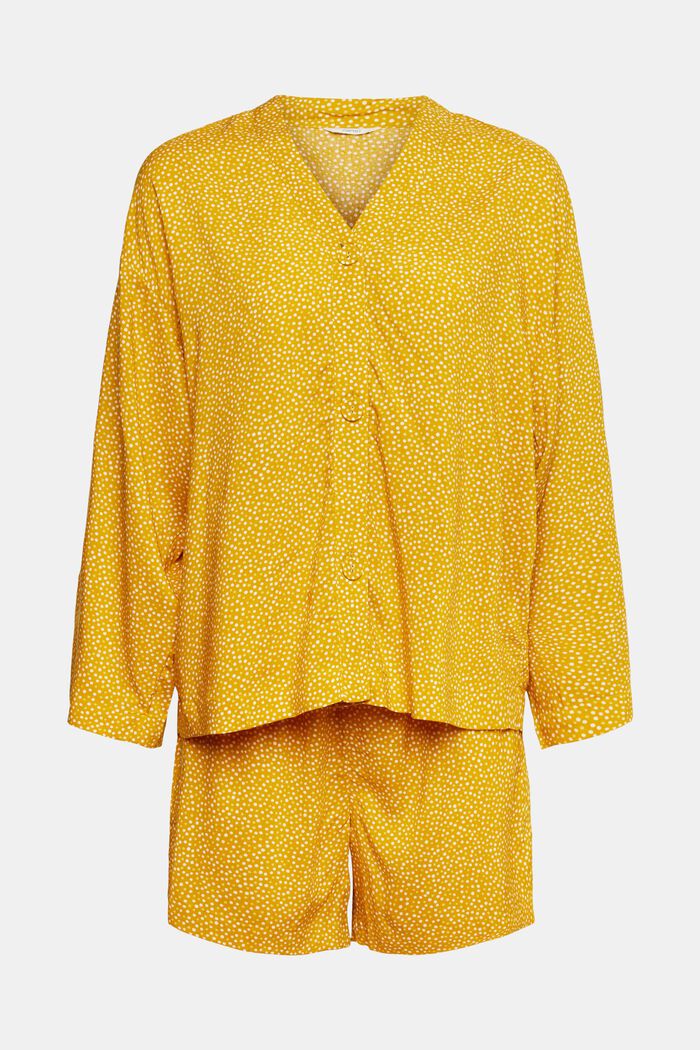 Pyjama met stippen, LENZING™ ECOVERO™, HONEY YELLOW, detail image number 2