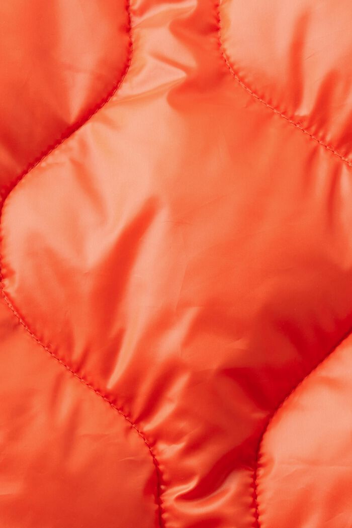 Gewatteerde jas met capuchon, ORANGE RED, detail image number 5