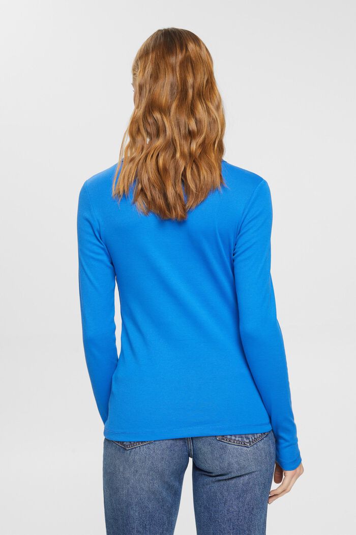 T-shirt à manches longues en coton, BRIGHT BLUE, detail image number 3