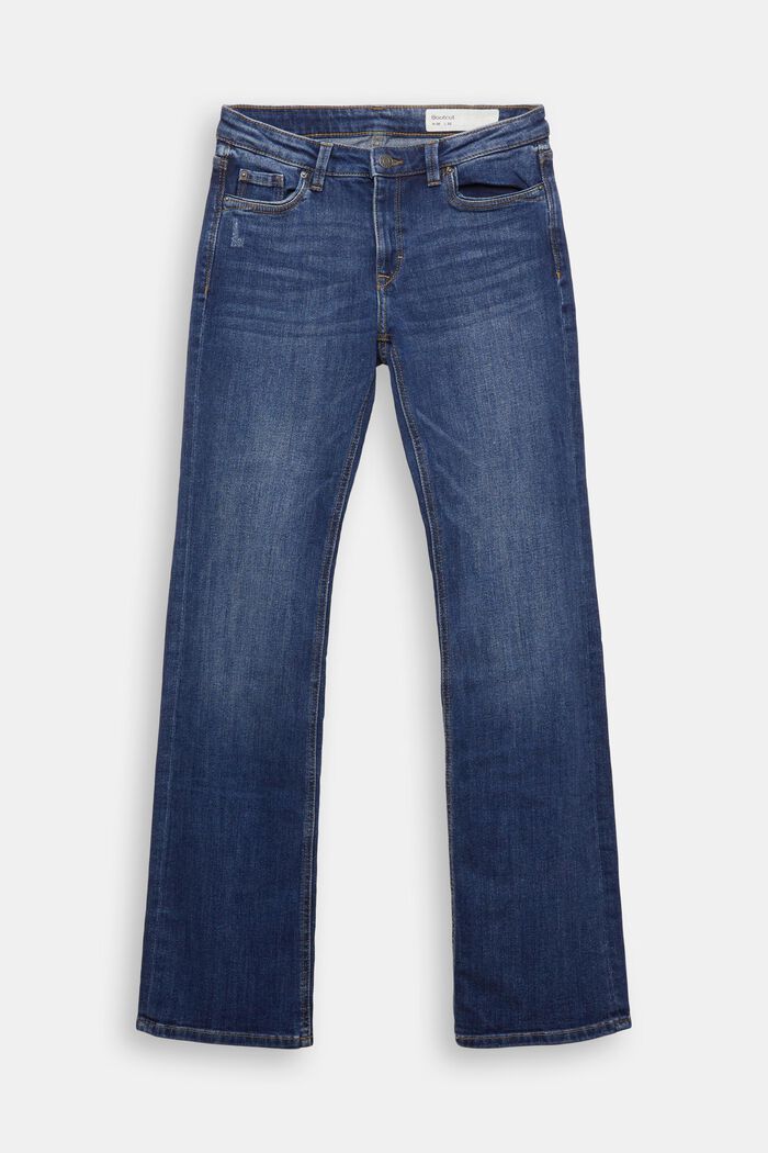 Jeans met veel stretch en biologisch katoen, BLUE DARK WASHED, detail image number 2