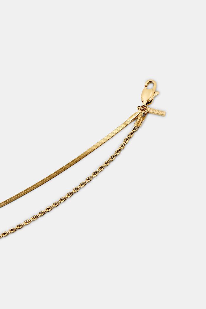 Dubbellaagse edelstalen armband, GOLD, detail image number 1