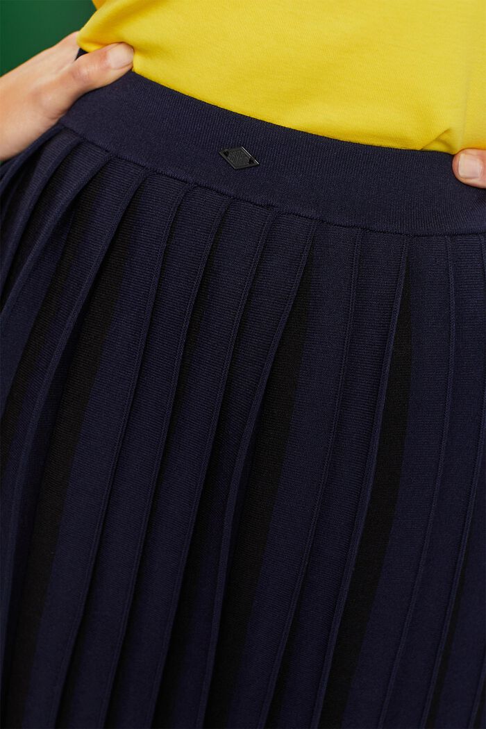 Mini-jupe en maille plissée, NAVY, detail image number 2