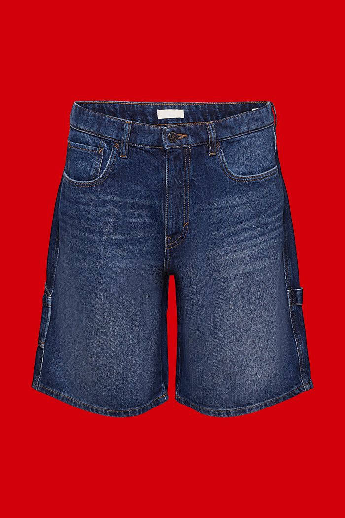 Short en jean de coupe Relaxed Fit, BLUE DARK WASHED, detail image number 5