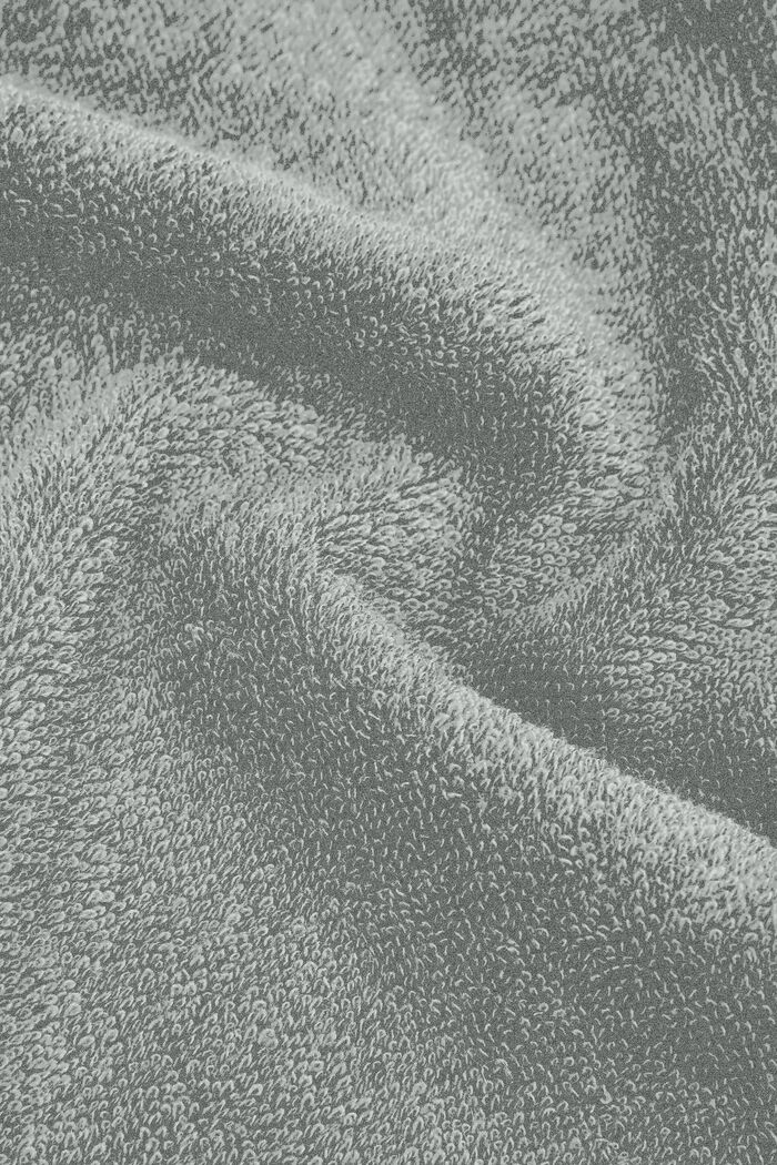 À teneur en TENCEL™ : le lot de 3 serviettes en tissu éponge, STONE, detail image number 1