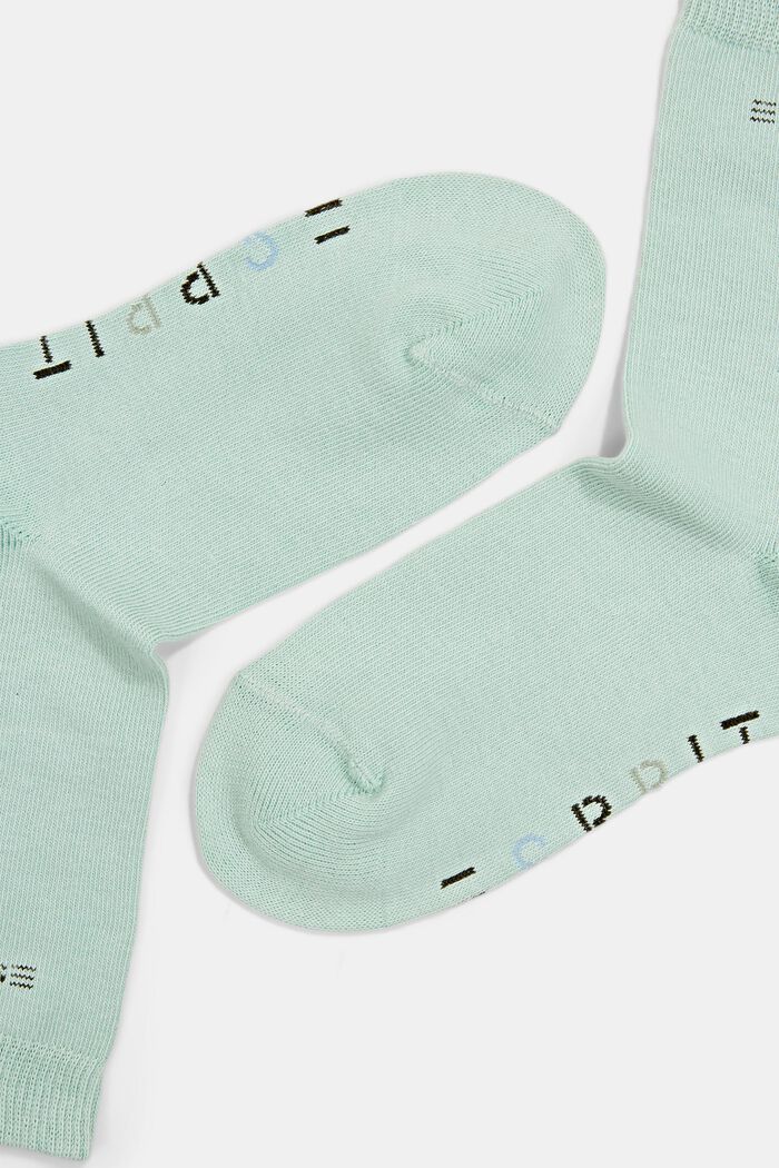 Set van 2 paar sokken met logo, van een mix van biologisch katoen