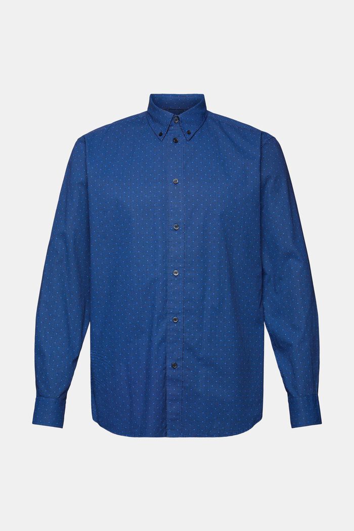 Chemise à col boutonné et motif, 100 % coton, BRIGHT BLUE, detail image number 5