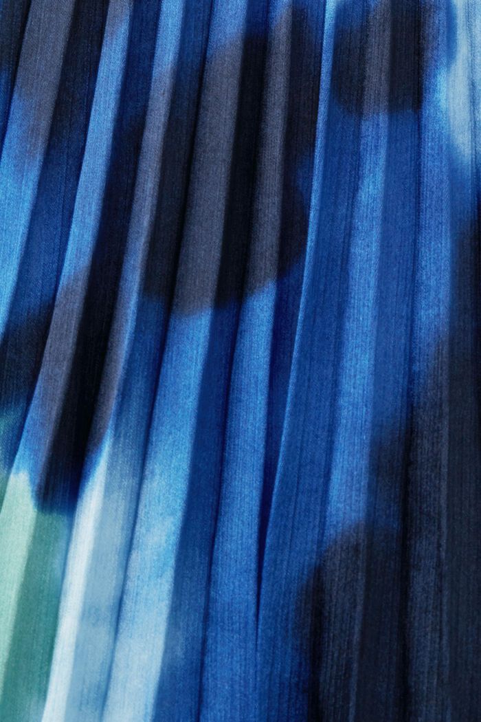 Crinkled midi-jurk met print all-over, BLUE, detail image number 6
