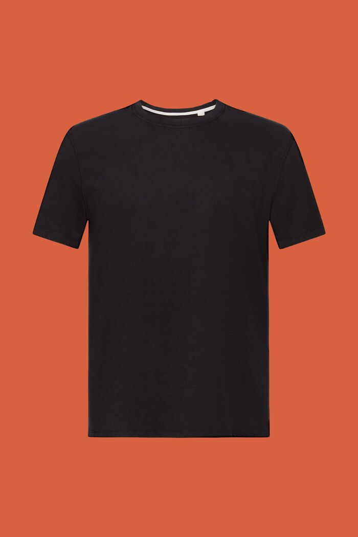 Garment-dyed jersey T-shirt, 100% katoen, BLACK, detail image number 6