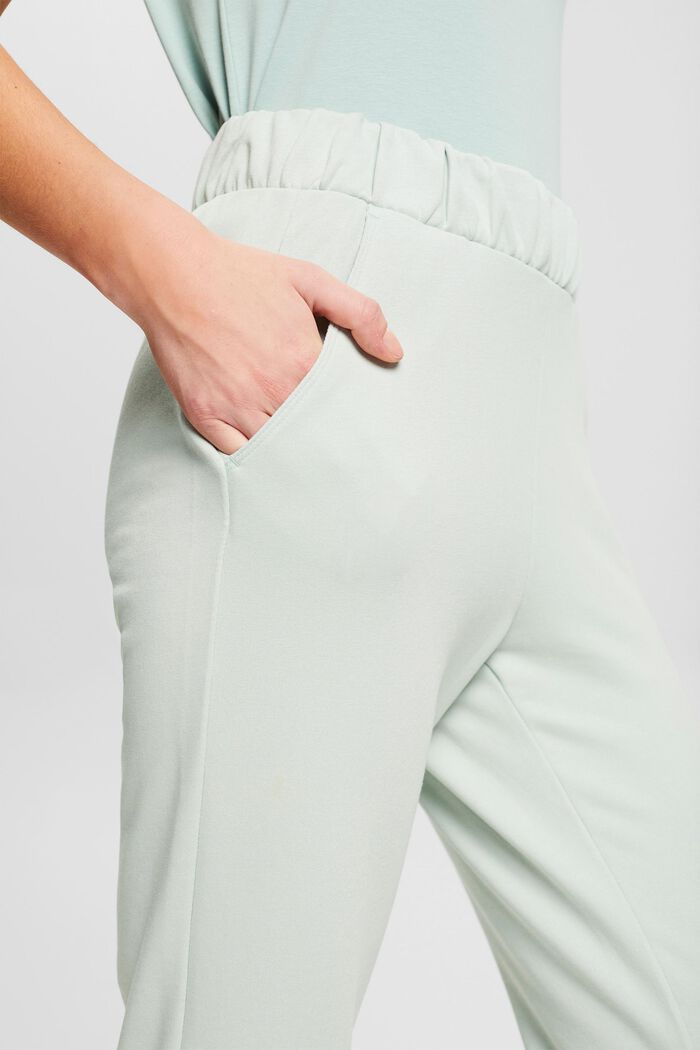 Pantalon de jogging en coton biologique mélangé, PASTEL GREEN, detail image number 2
