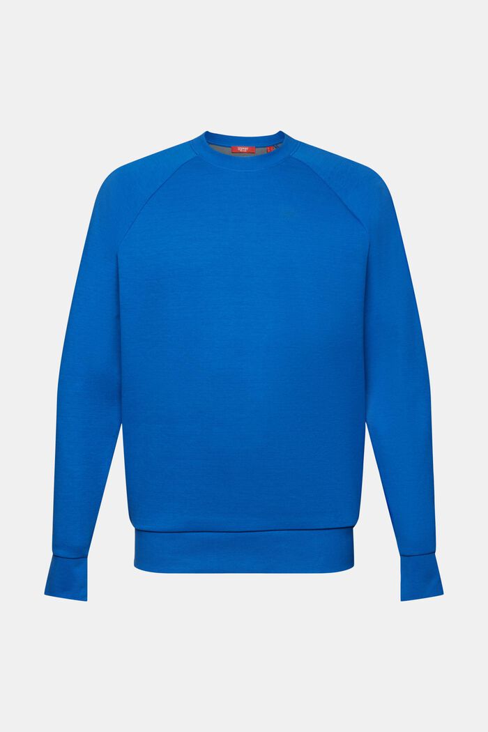 Sweat-shirt basique, en coton mélangé, BRIGHT BLUE, detail image number 6