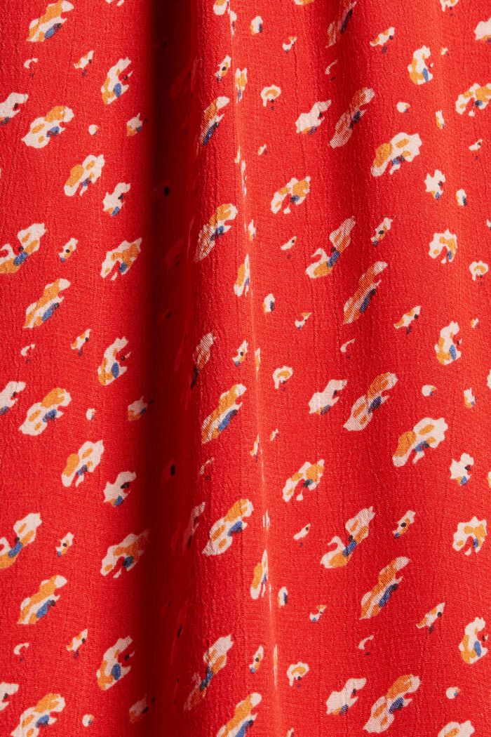 Gebloemde midi-jurk van LENZING™ ECOVERO™, RED, detail image number 4