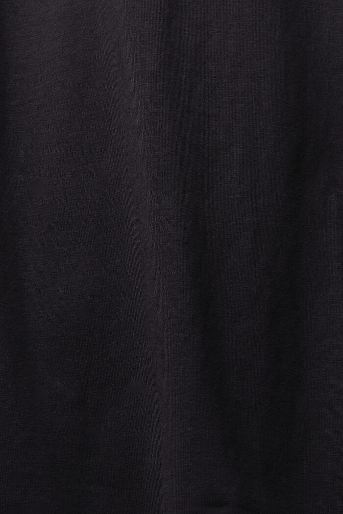 Ensemble de pyjama à détails en dentelle, BLACK, detail image number 1