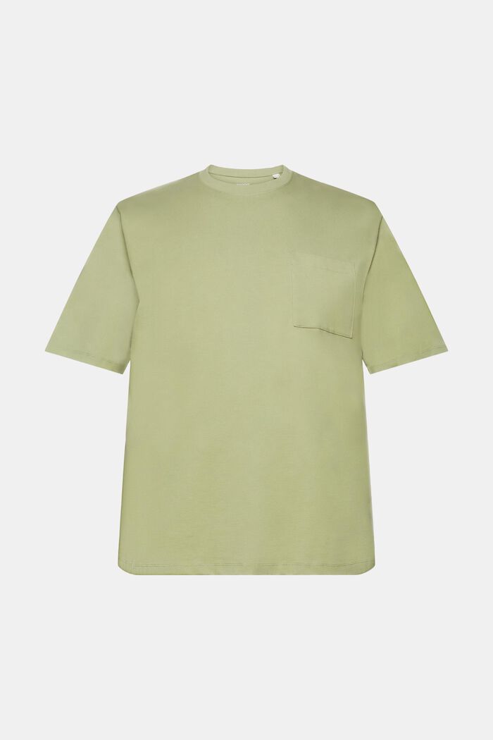 Jersey T-shirt, 100% katoen, LIGHT KHAKI, detail image number 7