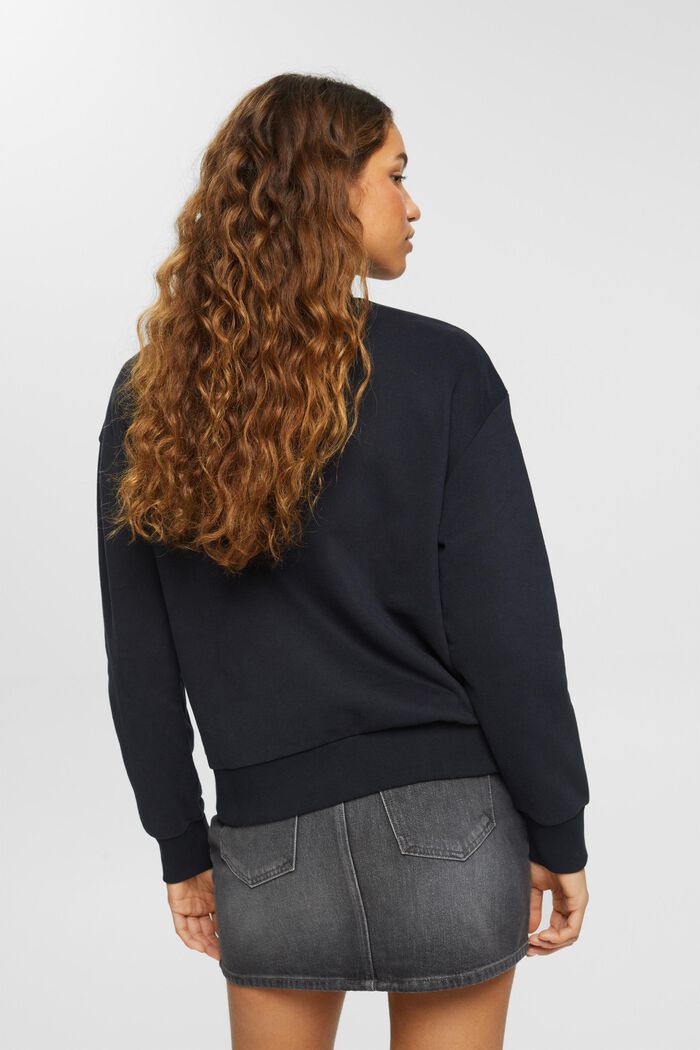Sweatshirt met comfortabele pasvorm, BLACK, detail image number 3